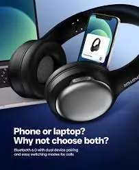 Faster S5 Pro Wireless Headphones – ANC Noise Cancellation, Multiple EQ Modes, Bluetooth v6.0, Dual Pairing