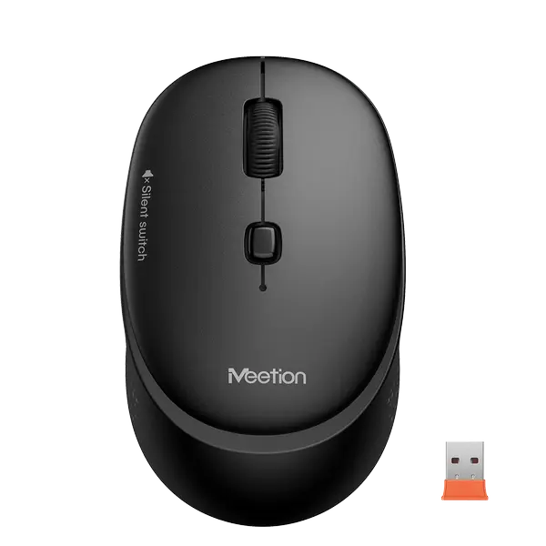 Meetion R571 Black Silent Wireless Mouse – 2.4G, 1600 DPI, 3-Button