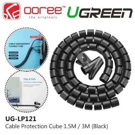 UGREEN Cable Zipper Protection Tube 25mm 5M | Cable Management Sleeve