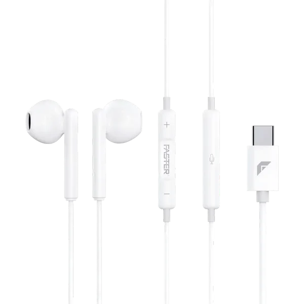 Faster Frost SH-1C Wired Earphones – Type-C, 14mm Driver Powerful Bass, Premium Build, Built-in Mic