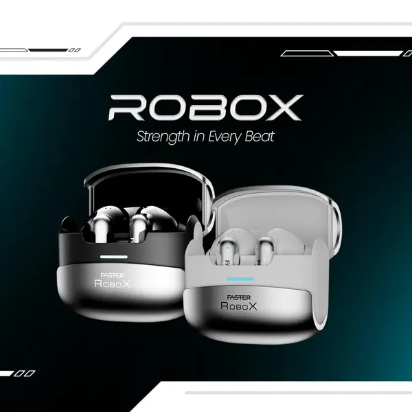 Faster RoboX Wireless Earbuds – ANC+ENC with Quad Mic, Type-C Fast Charge, IP5X Water Resistant, Bluetooth v5.3
