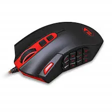 Redragon Perdition 2 M901-1 Wired RGB MMO Gaming Mouse – 24000 DPI Laser Sensor, 19 Programmable Buttons, 12 Side Macro Keys, Adjustable Weight System