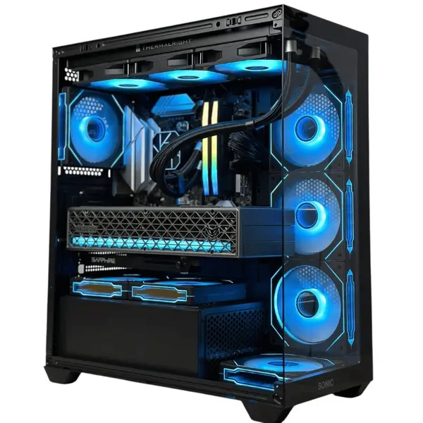 SONIC EL2 Black ATX Gaming Case With 4 Infinity ARGB Fans & Tempered Glass
