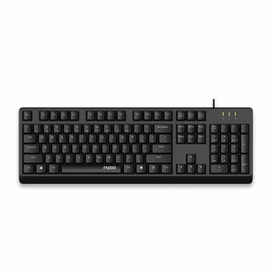 Rapoo NK1900 Wired USB Keyboard – Full-Size Quiet Membrane Keyboard for Office & Home