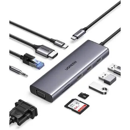 UGREEN USB-C Multifunction Adapter 10-in-1 Docking Hub for Laptop MacBook