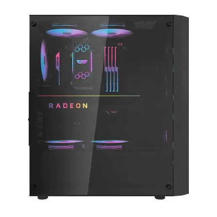 Darkflash DK351 ATX Gaming PC Case Black - Dragon Scale Mesh Tempered Glass Mid Tower with 4 ARGB Fans, 360mm Radiator Support Cabinet for Gaming PC