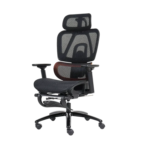 Meetion CHR 32 Gaming Chair – Black/Orange, Adjustable Handrail, Recliner, Max 130KG