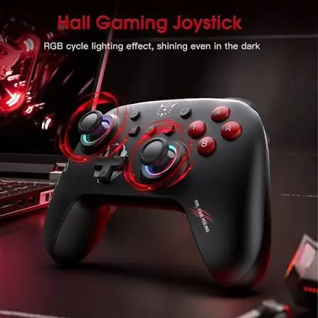 ONIKUMA C1 Black Dual-Mode Wireless Gaming Controller - RGB, Dual Motor, Hall Effect