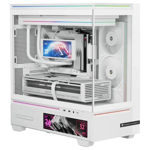 Thermalright TL-M10 Vision LCD Micro ATX Case White with 4 ARGB Fans