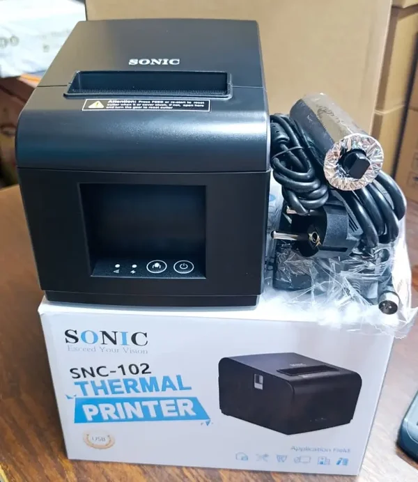 SONIC SNC-105 Thermal Receipt Printer USB + LAN 80mm POS Printer High Speed ESC/POS Compatible Auto Cutter Support Retail Billing Printer