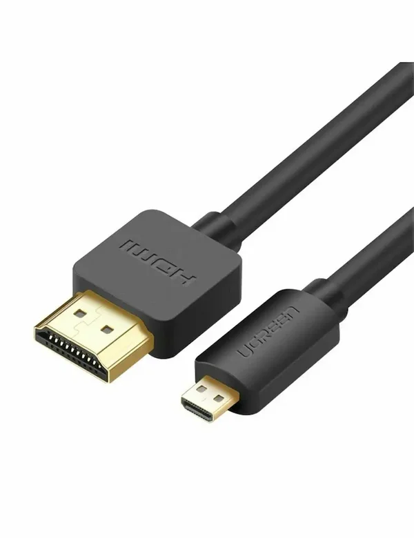 UGREEN Micro HDMI to HDMI 4K Cable 1.5M Male to Male Ultra HD High Speed HDMI Cable Black