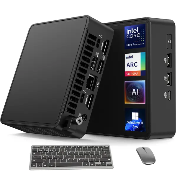 ASUS NUC 15 Pro (NUC15CRKU700000I) Mini PC Intel Core Ultra 7 255H Compact High Performance Business Mini Computer Thunderbolt WiFi 6E