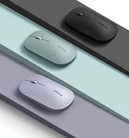 UGREEN Ultra Slim Portable Wireless Mouse Green | Compact Mouse for Laptop Travel