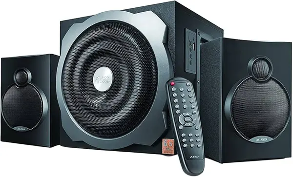 F&D A521U Powerful Deep Bass 2.1 Multimedia Woofer Speakers With Remote & USB/FM