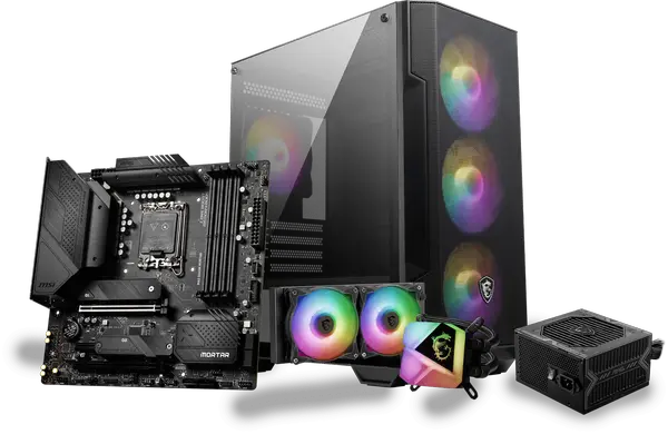 MSI MAG FORGE M100A Micro-ATX Gaming Case – Tempered Glass, 4x ARGB Fans, Airflow Design, Compact Gaming Chassis