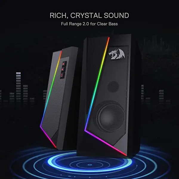 Redragon Anvil GS-520 RGB Desktop Gaming Speakers with Touch Control Lighting Bar
