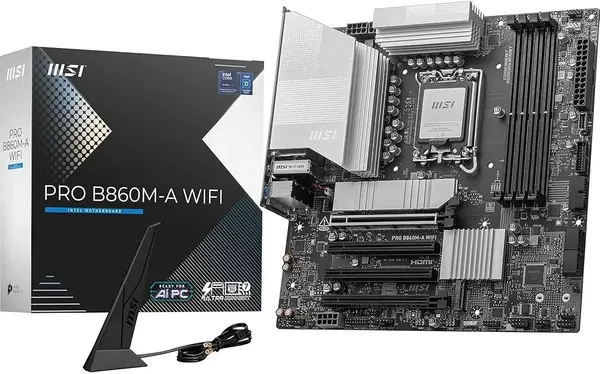 MSI B860M GAMING WIFI Intel DDR5 Micro-ATX Motherboard – LGA1851, PCIe 5.0, WiFi 7, 2.5G LAN, Gen5 Ready
