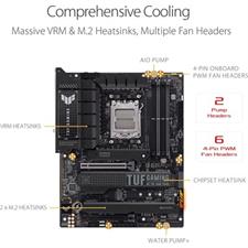 ASUS TUF Gaming X670E-PLUS WiFi AMD X670 AM5 ATX Motherboard – DDR5, PCIe 5.0, 4x M.2, WiFi 6E, USB4, Ryzen 7000/8000/9000 Support