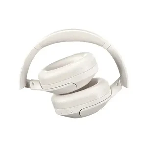 QCY H3 Lite Active Noise Cancelling Wireless Over-Ear Bluetooth 5.3 Headphones – 60H Playtime, Multi-Point Connection, Travel & Office Headset (White)