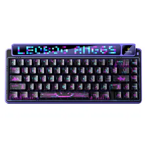 AULA-LEOBOG AMG65 65% Dot Matrix + Colour Screen Custom Wireless Bluetooth 3-Mode Mechanical Keyboard Gasket Structure