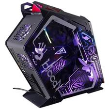 Bloody GH-30 Rogue Mid-Tower ATX Gaming Case - Tempered Glass, 5 Pre-Installed RGB Fans, Liquid Cooling Support