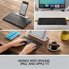 Logitech KEYS-TO-GO Ultra-light, Ultra-Portable Bluetooth Keyboard for iPhone, iPad, Apple TV and Mac - Black