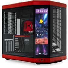 HYTE Y70 Touch Infinite Dual Chamber ATX Case with 14.9" IPS Touchscreen Black Cherry