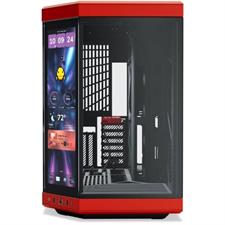 HYTE Y70 Touch Infinite Dual Chamber ATX Case with 14.9" IPS Touchscreen Black Cherry