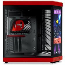 HYTE Y70 Touch Infinite Dual Chamber ATX Case with 14.9" IPS Touchscreen Black Cherry