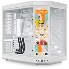 HYTE Y70 Touch Infinite Dual Chamber ATX Case with 14.9" IPS Touchscreen Snow White