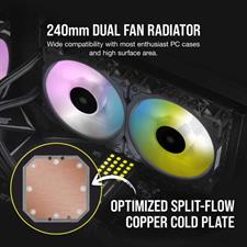 CORSAIR iCUE H100i ELITE CAPELLIX Liquid CPU Cooler - Black