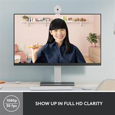 Logitech BRIO 300 Full HD 1080p Webcam - Spin for Instant Privacy, Logi Tune Compatible