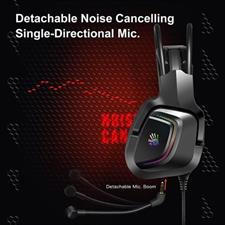 Bloody G575P Stereo Surround Sound Gaming Headset Black – 50mm Drivers, RGB Flow Backlight, Noise Cancelling Mic, 3.5mm + USB Wired Gaming Headphones for PC & Console