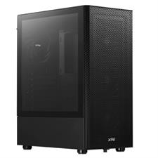 XPG VALOR MESH MT Black Mid Tower Gaming Chassis, Tempered Glass ATX PC Case with 4 Pre-Installed Fans