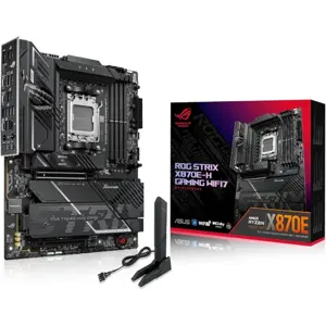 ASUS ROG Strix X870E-H Gaming WiFi7 AMD AM5 ATX Motherboard – 16+2+1 80A Power Stages, DDR5, 4x M.2, PCIe 5.0, Dual USB4, USB 10Gbps Type-C