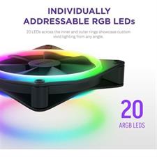 NZXT F140 RGB DUO 140mm Dual-sided RGB Fan Black
