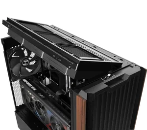 Lian Li LAN217X LANCOOL 217 ATX Mid-Tower Case – Black Walnut Wood Accents, 5 Pre-Installed PWM Fans, E-ATX, Back-Connect Ready