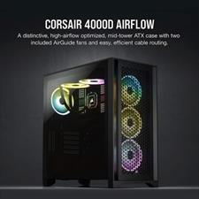Corsair 4000D AIRFLOW Tempered Glass Mid-Tower ATX Case — Black - CC-9011200-WW