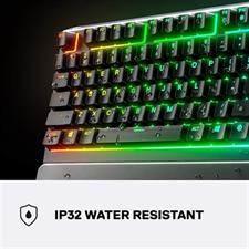 SteelSeries Apex 3 Water Resistant RGB Gaming Keyboard - Whisper Quiet Gaming Switch - English US