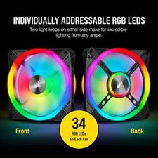 Corsair iCUE QL120 RGB 120mm PWM Triple Fan with Lighting Node CORE | CO-9050098-WW | Black