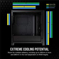 Corsair 4000D AIRFLOW Tempered Glass Mid-Tower ATX Case — Black - CC-9011200-WW