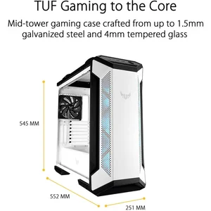 ASUS TUF Gaming GT501 White Edition Mid-Tower PC Case