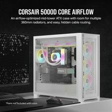 Corsair 5000D Core Airflow Mid-Tower ATX Case - White