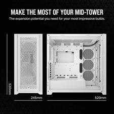 Corsair 5000D Core Airflow Mid-Tower ATX Case - White