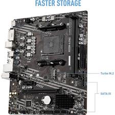 MSI A520M-A PRO AMD AM4 microATX Motherboard - DDR4 Boost, PCIe Gen3 M.2, Ryzen 3000/4000/5000 Support
