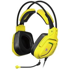 Bloody G565 Virtual 7.1 Surround Sound Gaming Headset Punk Yellow/Black – 50mm Drivers, RGB Lighting, USB Wired, Noise Cancelling Mic, PC Gaming Headphones
