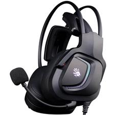 Bloody G575 Virtual 7.1 Surround Sound Gaming Headset Black – 50mm Drivers, RGB Flow Lighting, Noise Cancelling Mic, USB Wired Gaming Headphones for PC Gaming