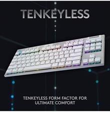 Logitech G915 TKL Ten keyless LIGHTSPEED Wireless RGB Mechanical Gaming Keyboard | White US International Tactile