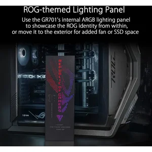 ASUS ROG Hyperion GR701 EATX Full-Tower PC Case Black with Dual 420mm Radiator Support