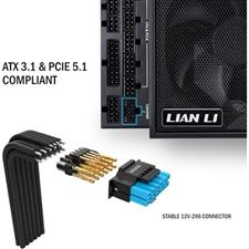 Lian Li EDGE 850W Full Modular Platinum PSU - 80 PLUS Platinum Efficiency - German EPCOS Bulk Capacitors - ATX 3.0, 3.1 Compliant - EG850 Black